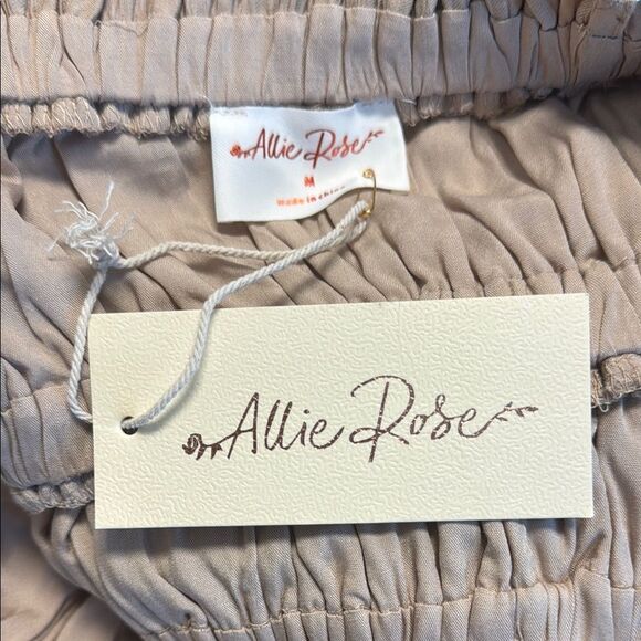 New Allie Rose Beige Ruffle Tank Top M - Picture 4 of 4